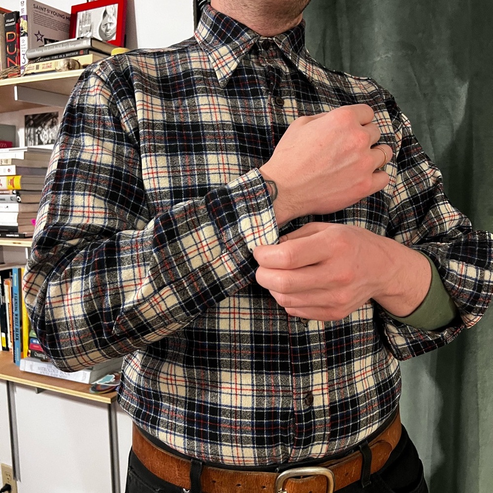 Plaid Men's Flannel Shirt - Multicolor